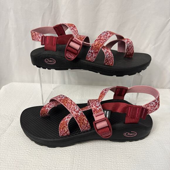 Chaco Z Cloud 2 Sport Sandal Womens Size 10 Rust Pink Abstract Toe Loop - Picture 7 of 11